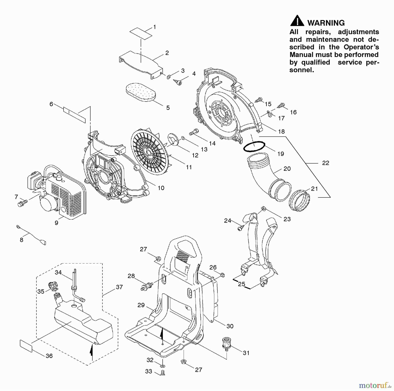 weed eater leaf blower parts diagram