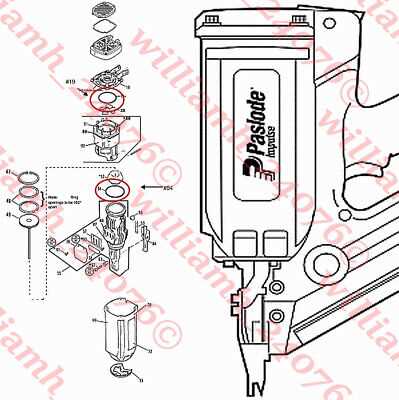 paslode 16 gauge finish nailer parts diagram