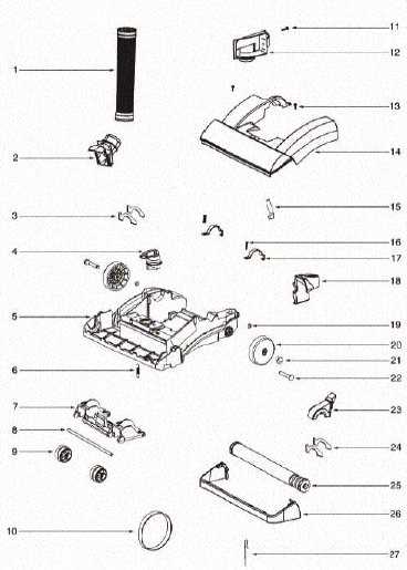 sanitaire vacuum parts diagram