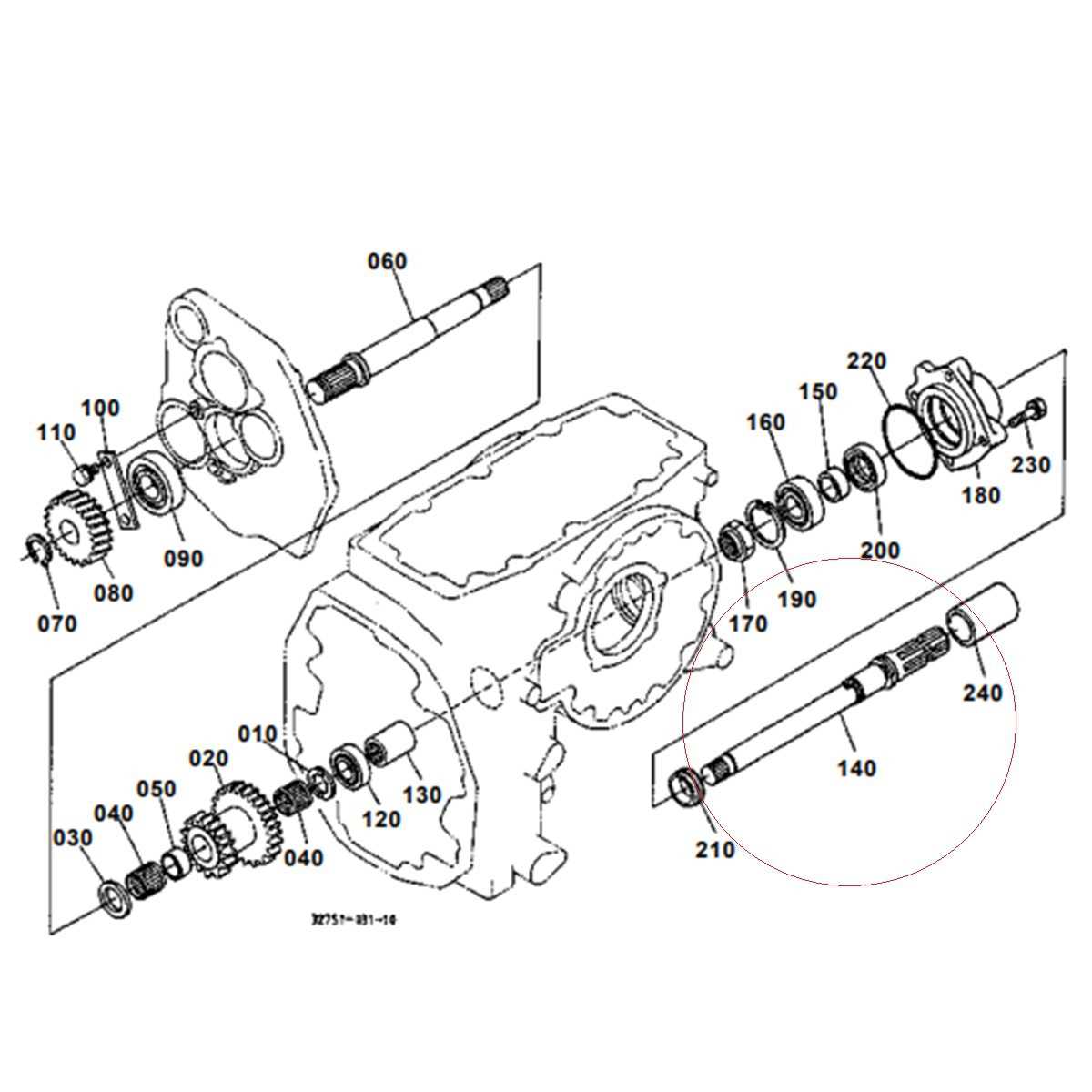 pto shaft parts diagram