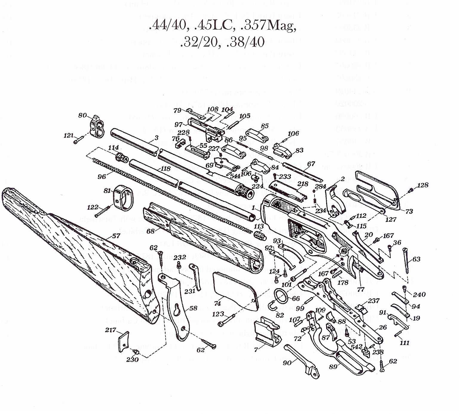 winchester model 270 parts diagram