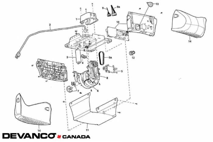 stanley garage door opener parts diagram