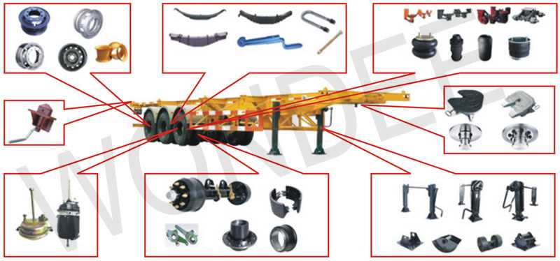 trailer chassis parts diagram