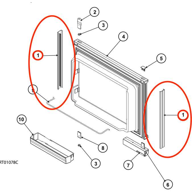 whirlpool oven door parts diagram