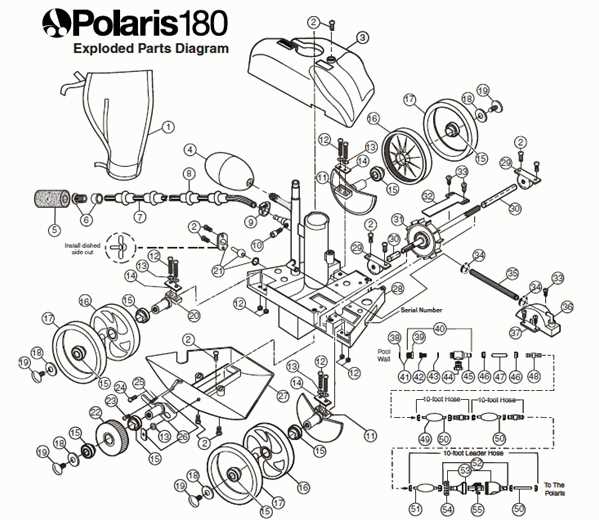 tiger shark pool cleaner parts diagram