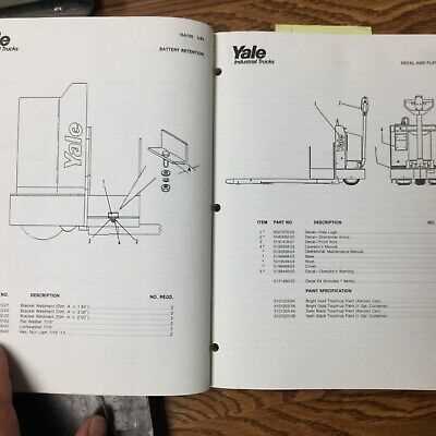 yale electric pallet jack parts diagram