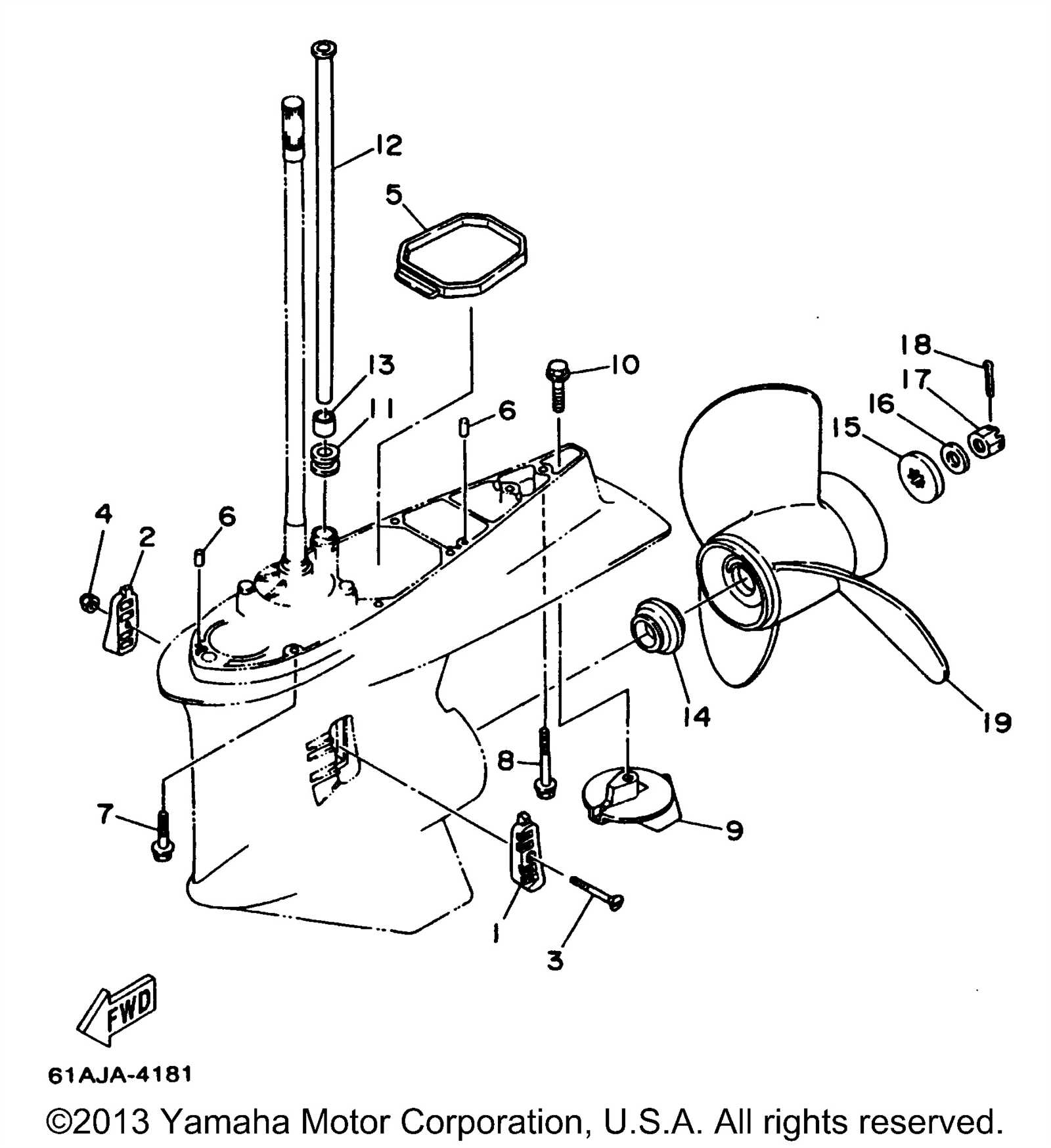 yamaha 250 outboard parts diagram