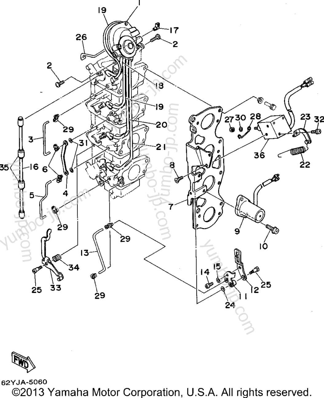 yamaha 40 hp outboard parts diagram