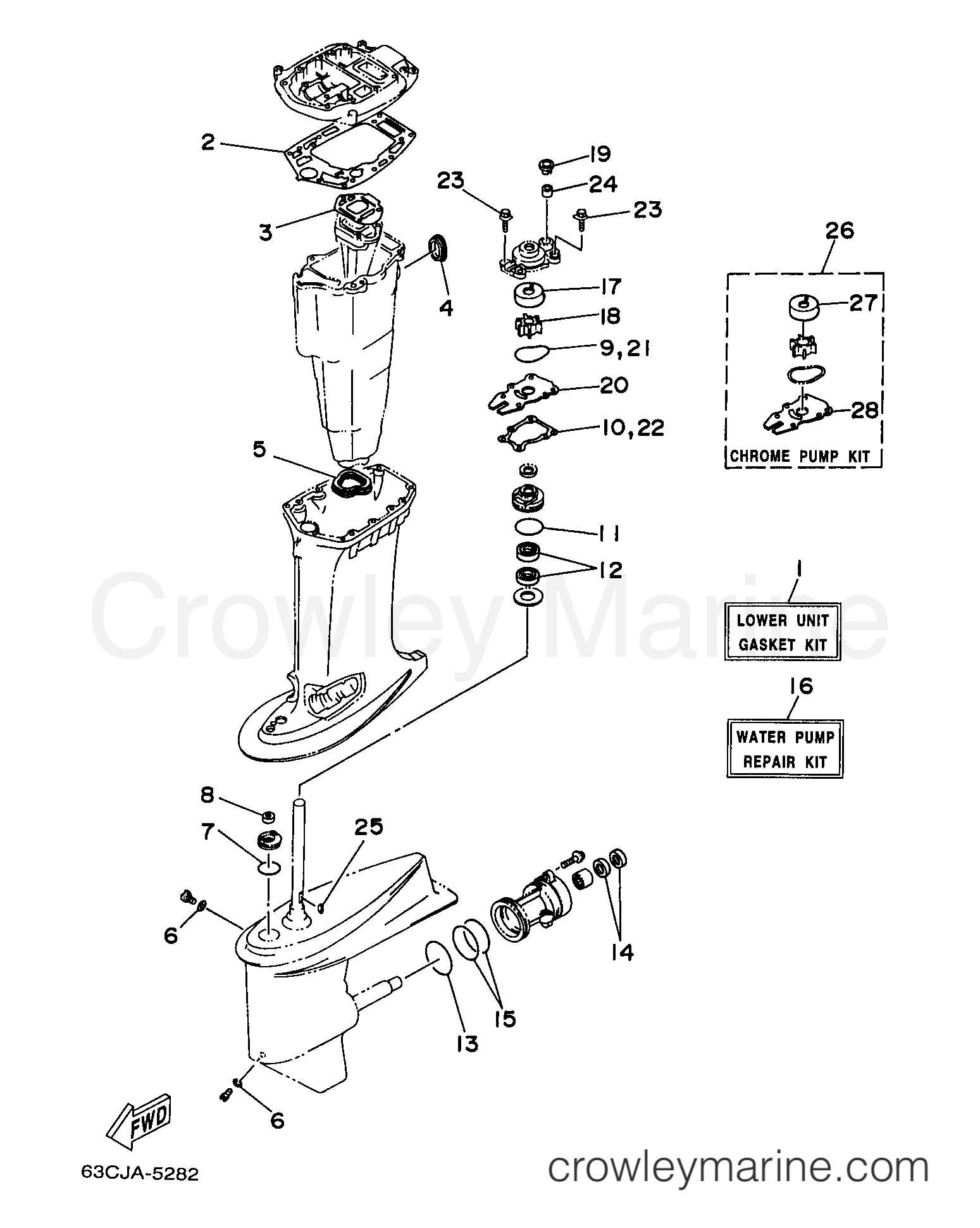 yamaha 40 hp outboard parts diagram