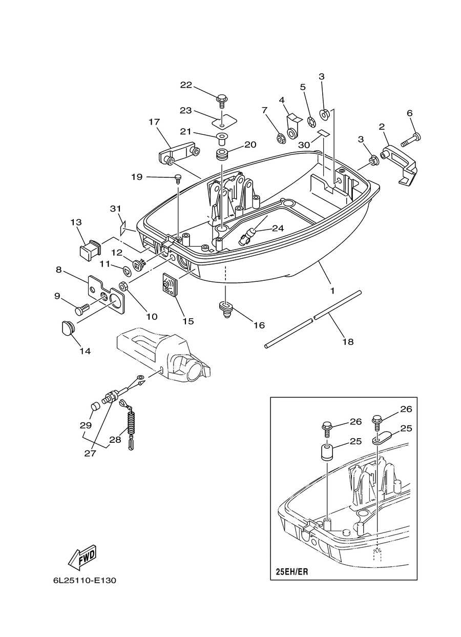 yamaha 40 hp outboard parts diagram