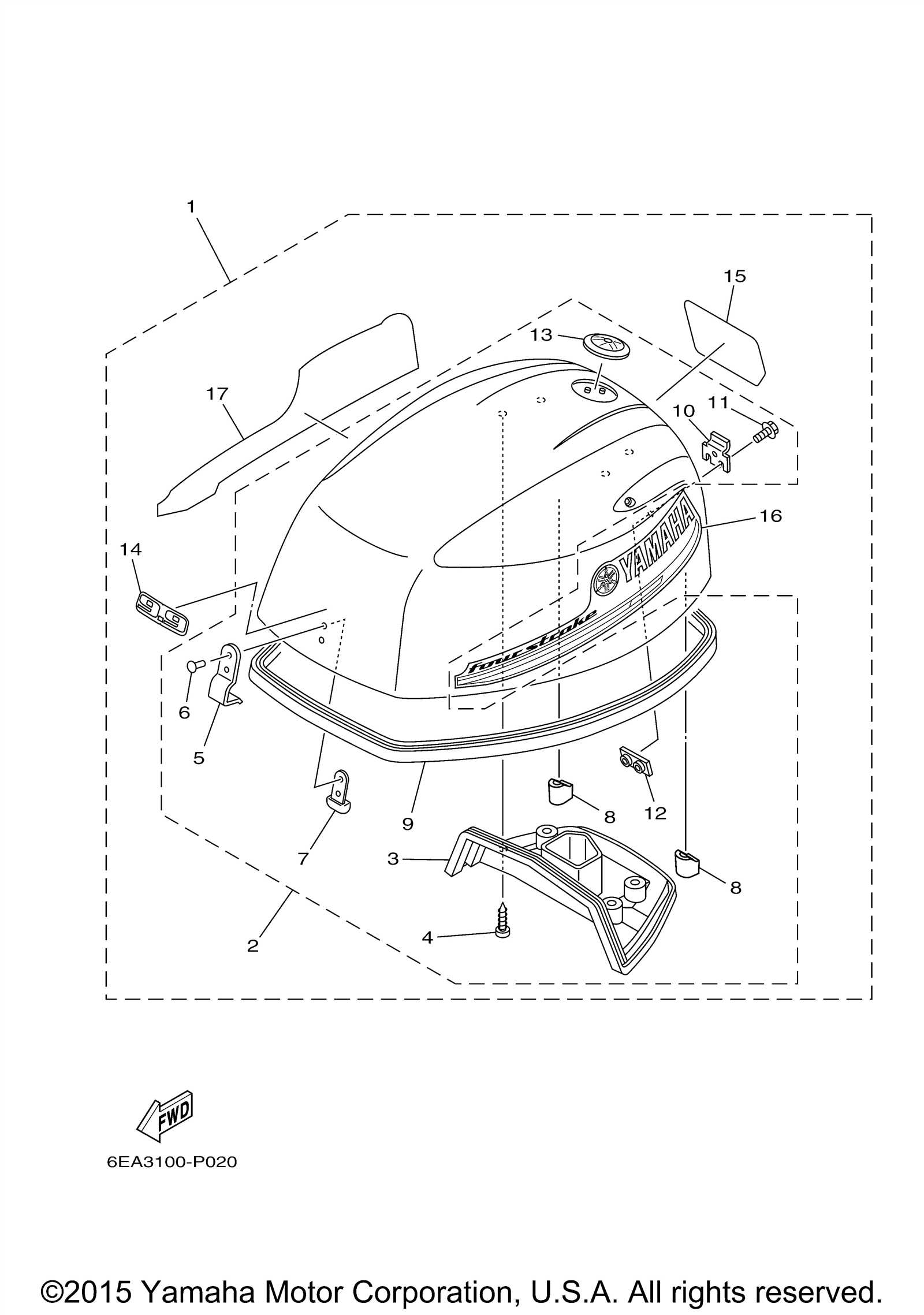 yamaha 50 hp outboard parts diagram