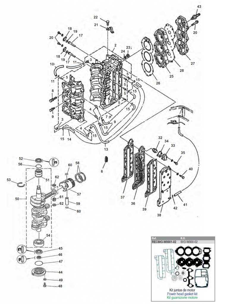 yamaha 50 hp outboard parts diagram