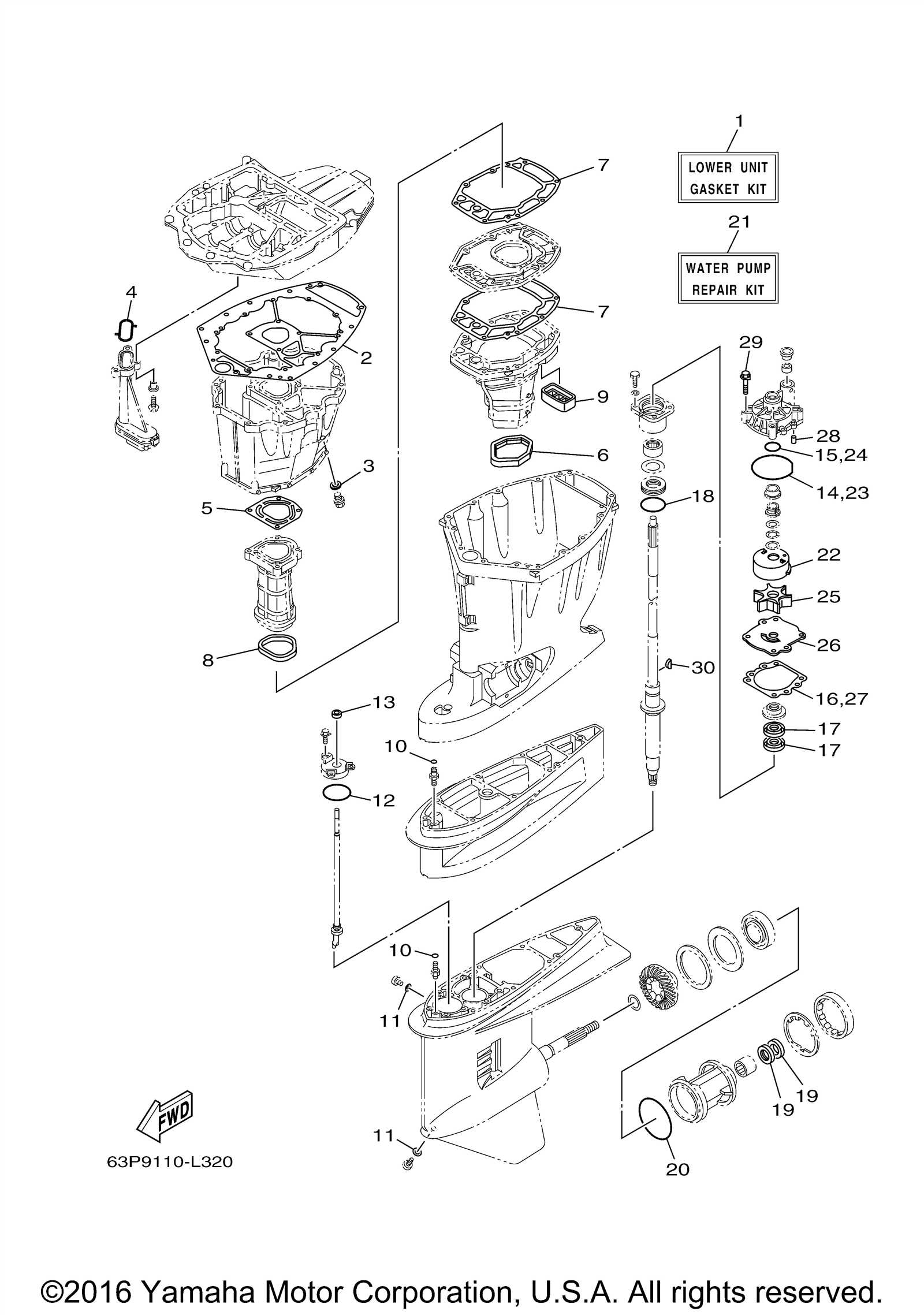 yamaha f150 parts diagram