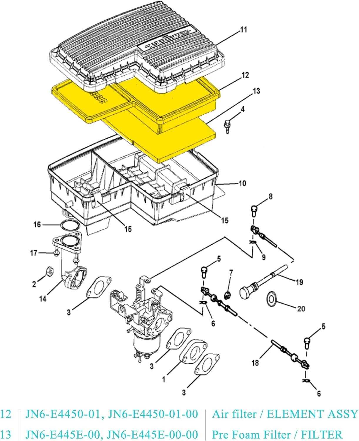 yamaha g22a golf cart parts diagram