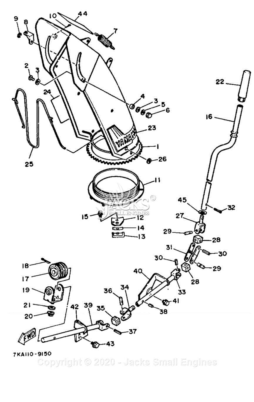 yamaha yt624ej parts diagram