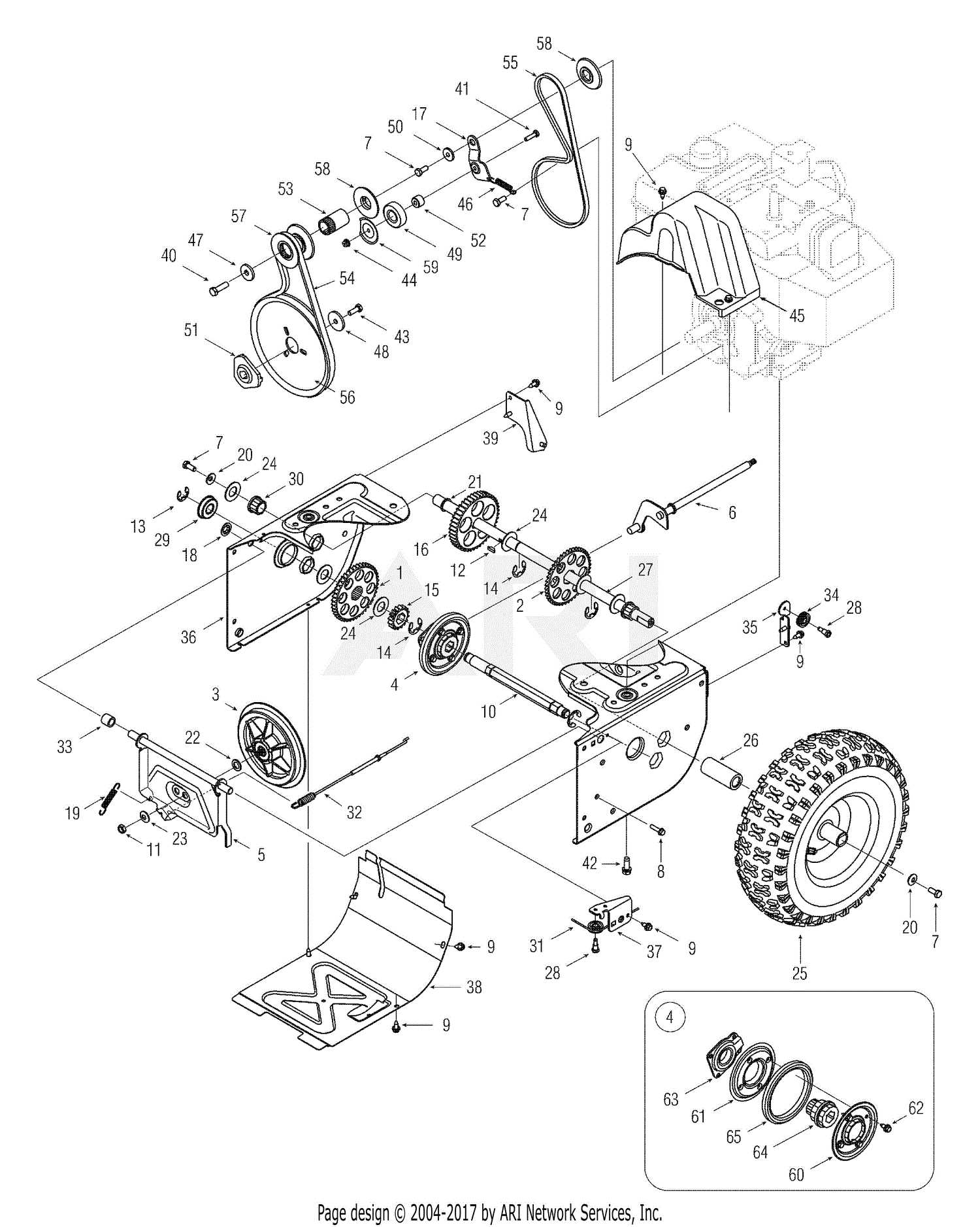 yard machine snowblower parts diagram