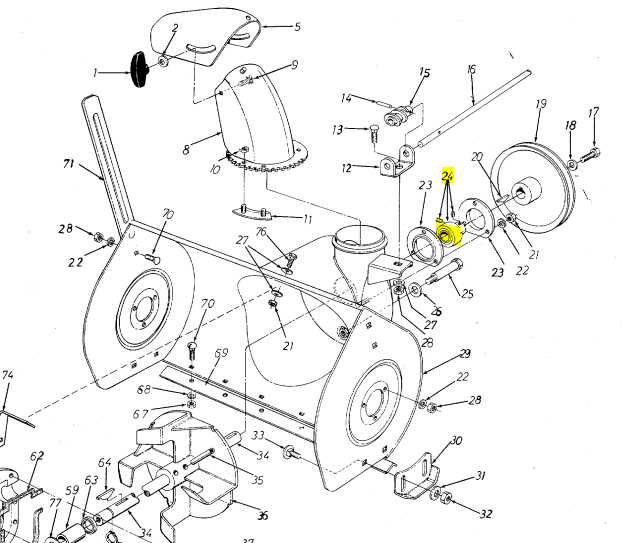 yardman snowblower parts diagram