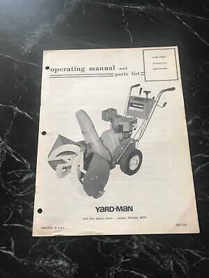 yardman snowblower parts diagram