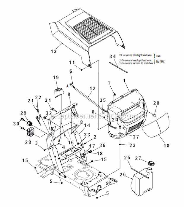 yardworks lawn tractor parts diagram