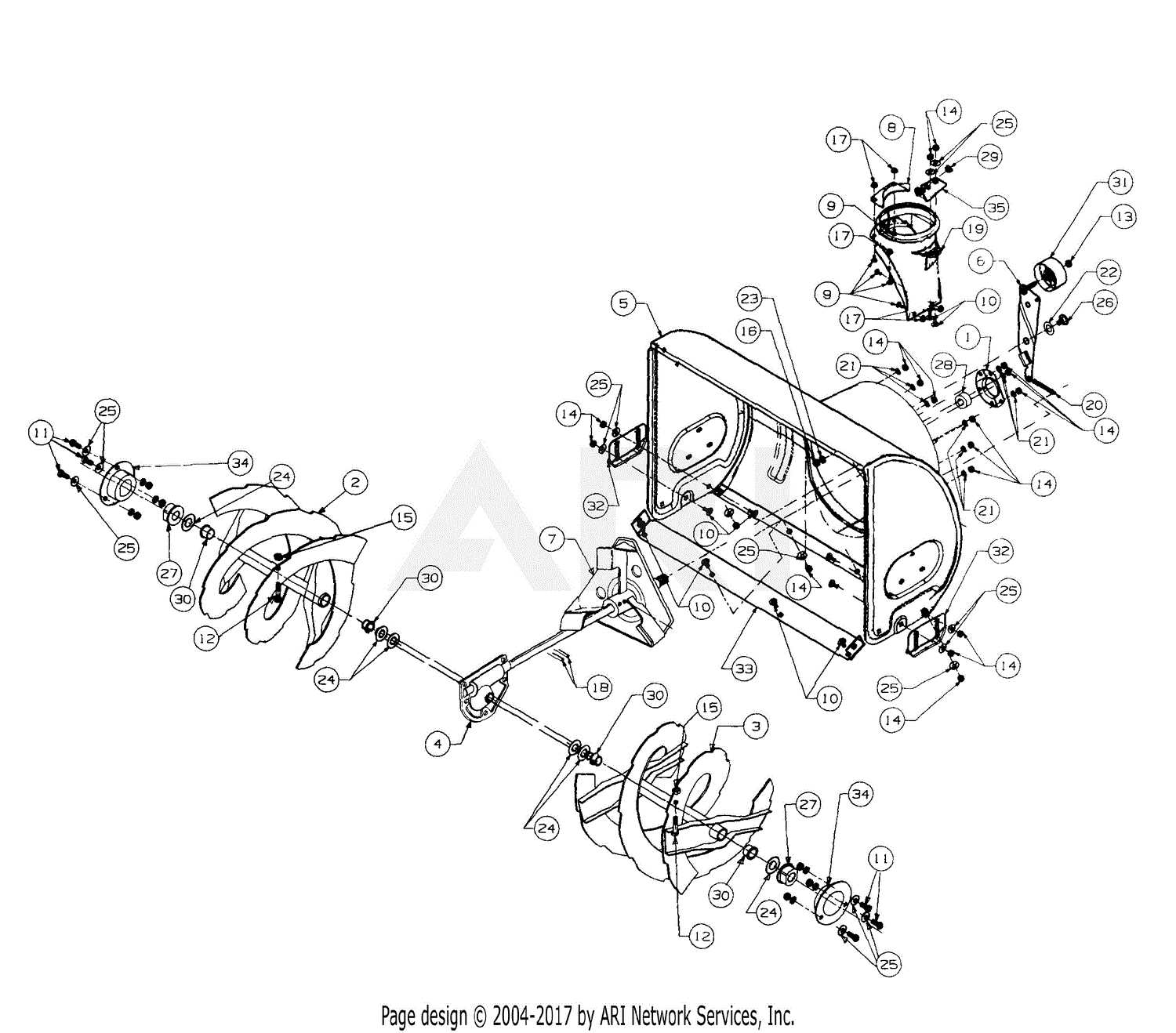 yardworks snowblower parts diagram