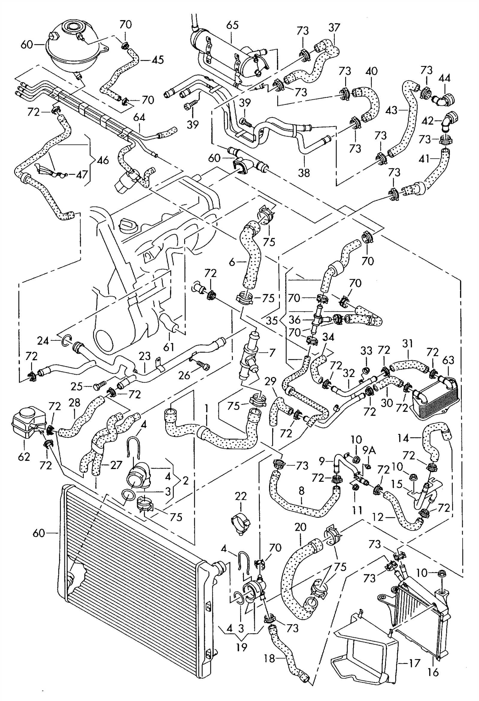 vw golf engine parts diagram