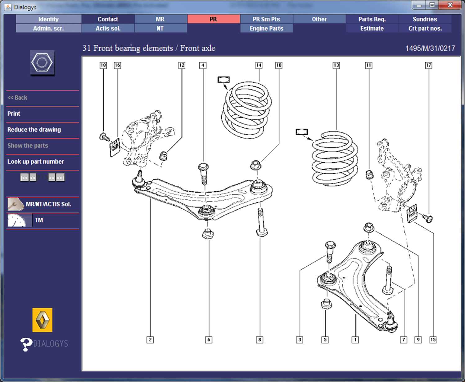 suspension part diagram