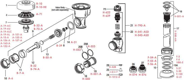 sloan regal flushometer parts diagram