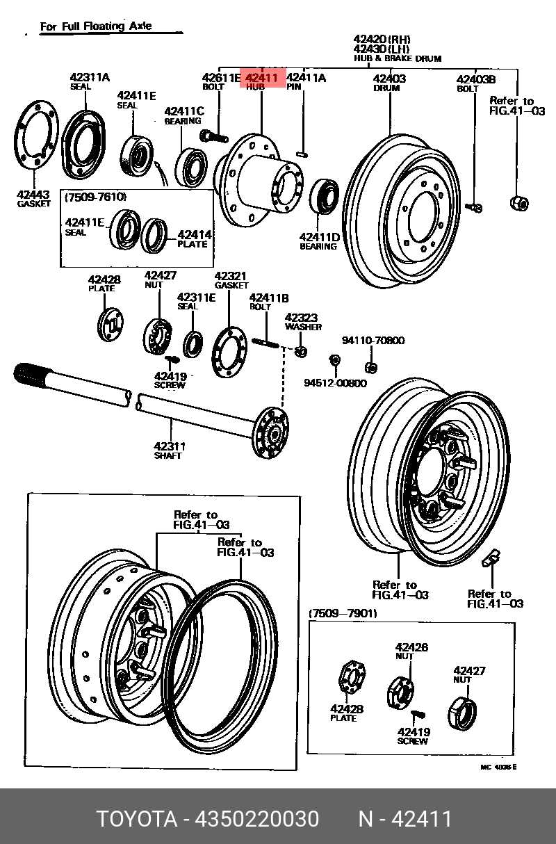 toyota solid axle parts diagram