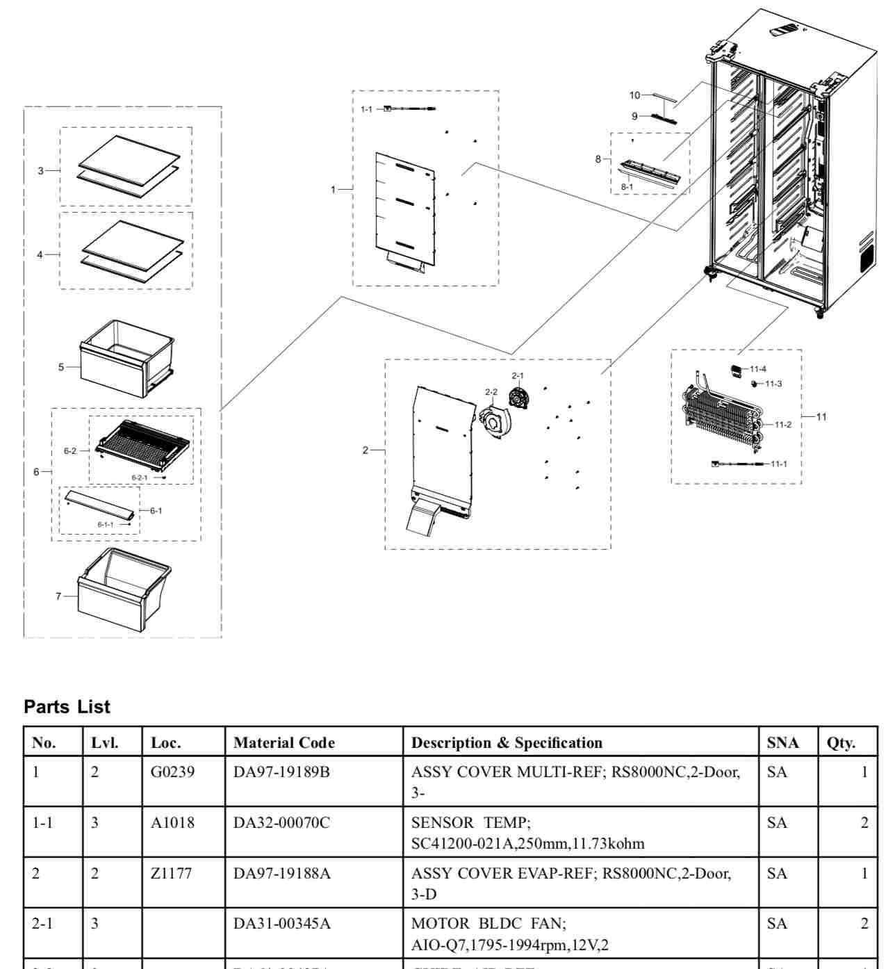 samsung rs22hdhpnsr parts diagram