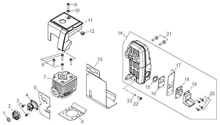 stihl backpack blower parts diagram