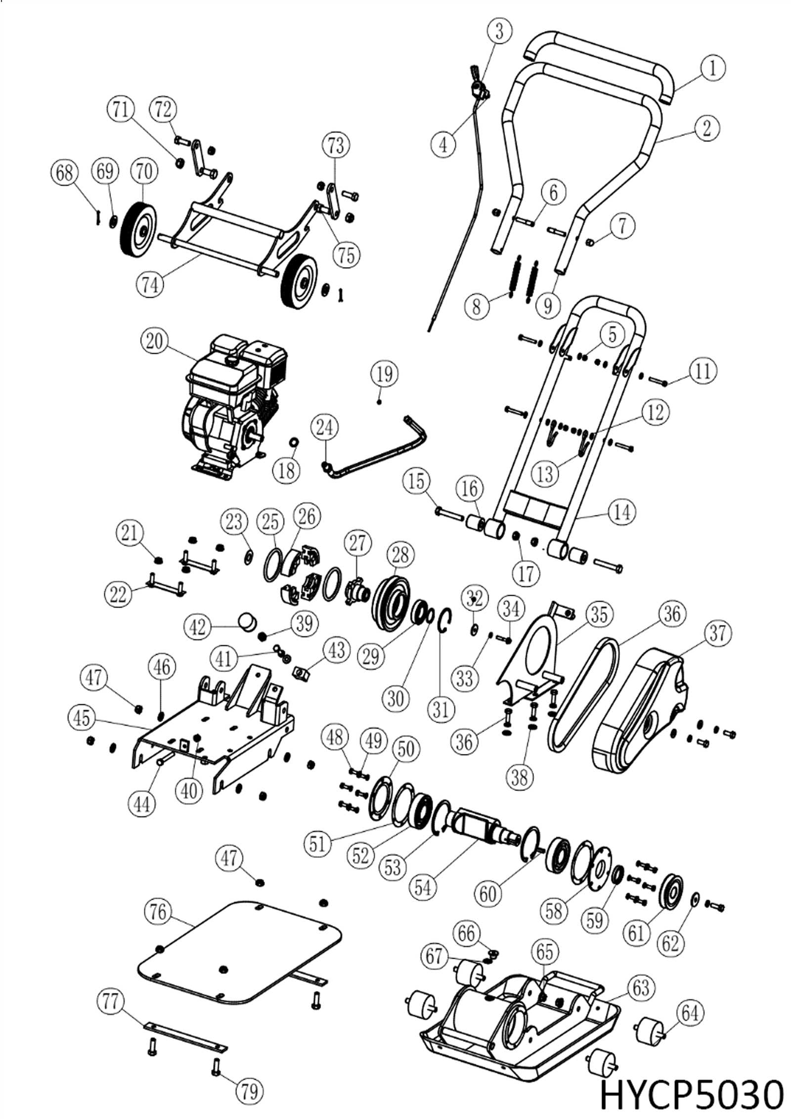 wacker plate compactor parts diagram