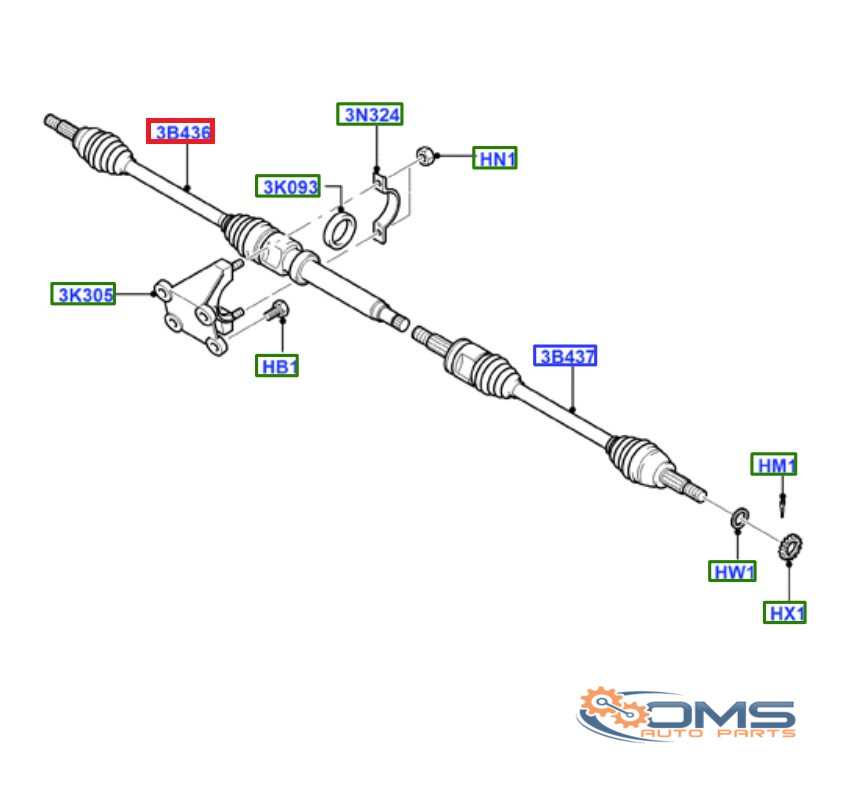 truck drive shaft parts diagram