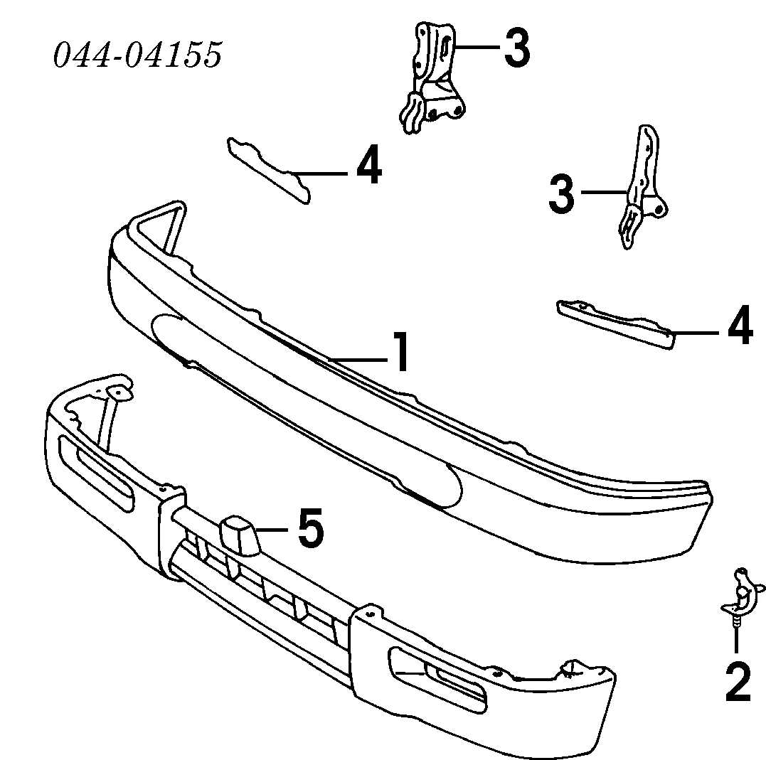 toyota tacoma front bumper parts diagram