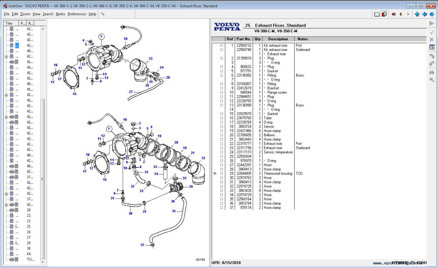 volvo penta 5.7 gi parts diagram