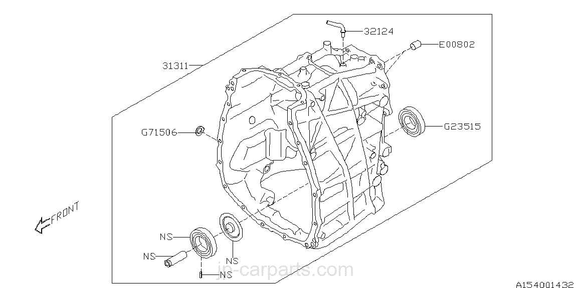 subaru transmission parts diagram