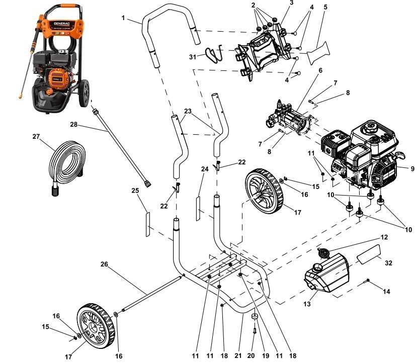 pressure washer parts diagram