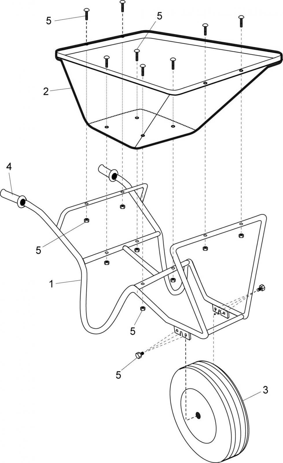 wheelbarrow parts diagram