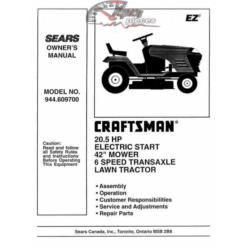 sears lawn mower parts diagram