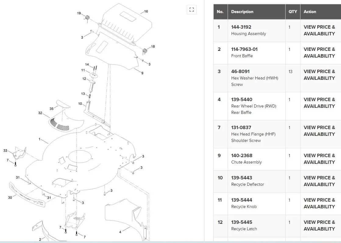 toro 20340 parts diagram