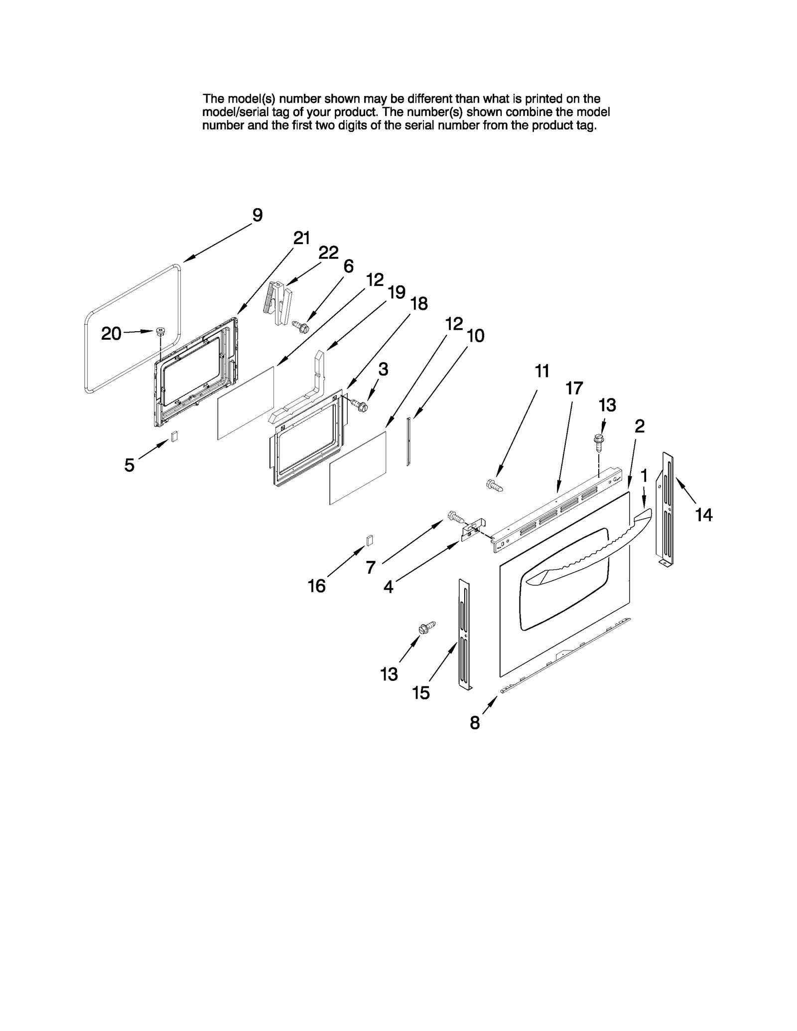 whirlpool electric stove parts diagram