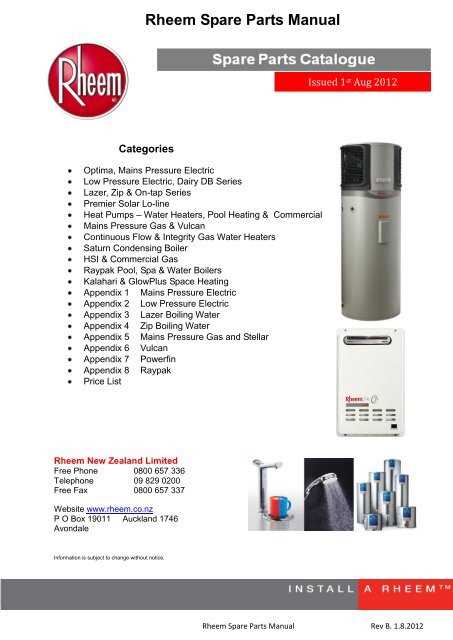 raypak heater parts diagram