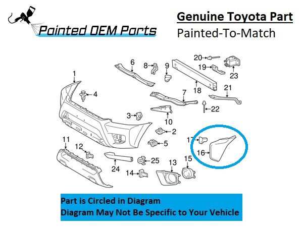 toyota tacoma front bumper parts diagram