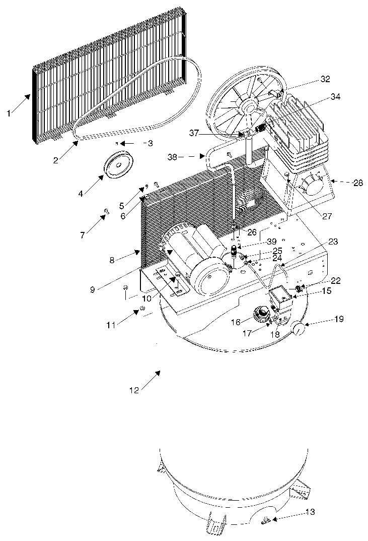 porter cable 6 gallon air compressor parts diagram