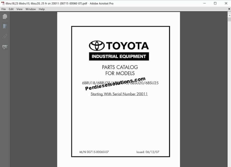 toyota forklift parts diagram