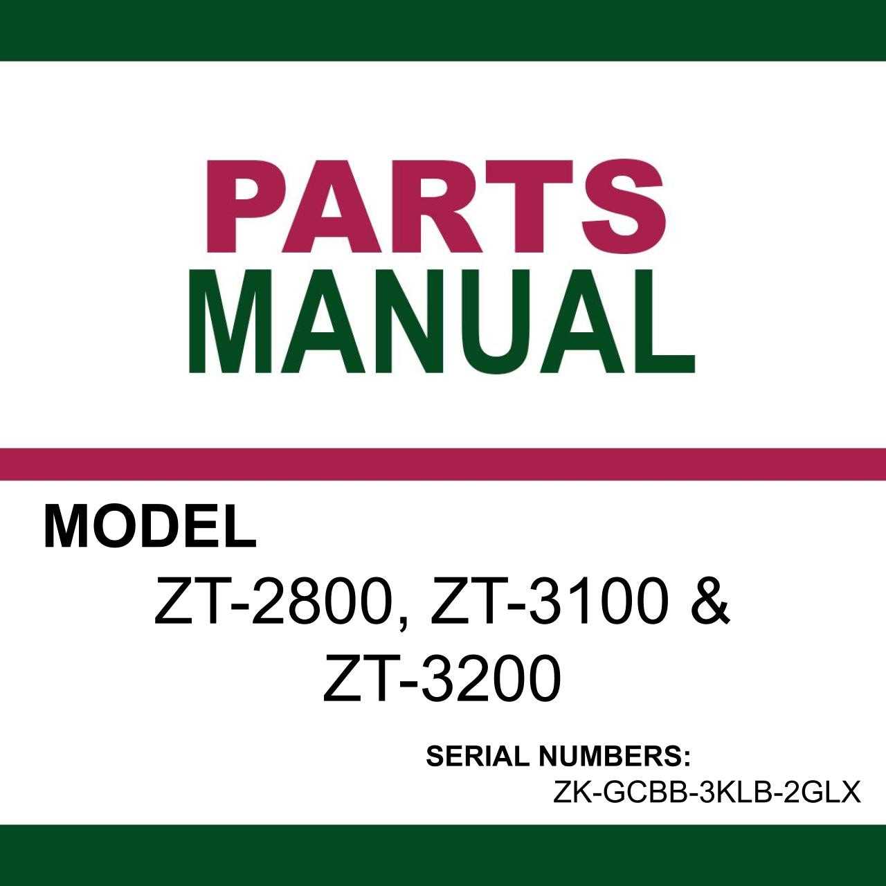 zt2800 parts diagram