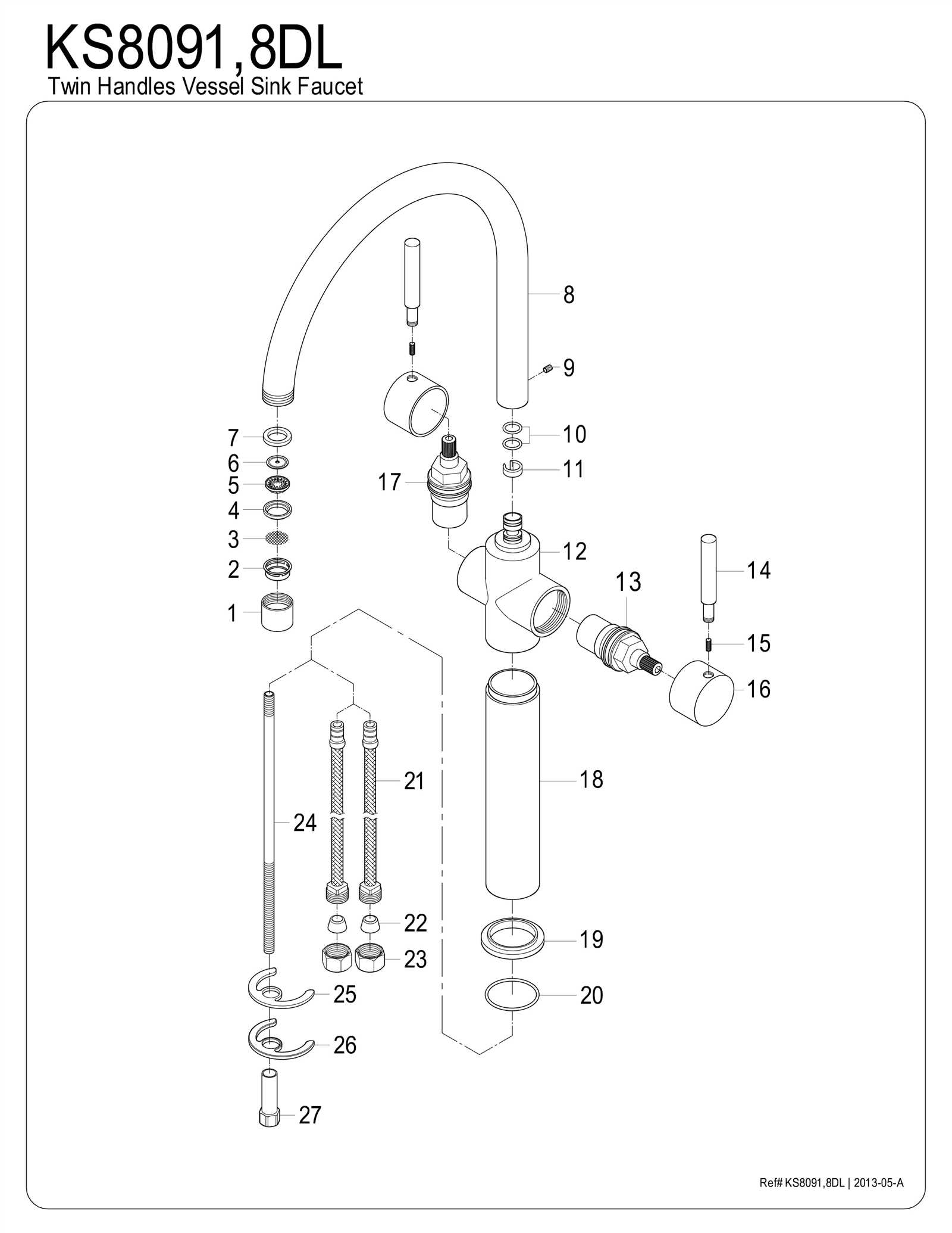 parts of sink diagram