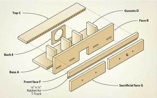 router table parts diagram